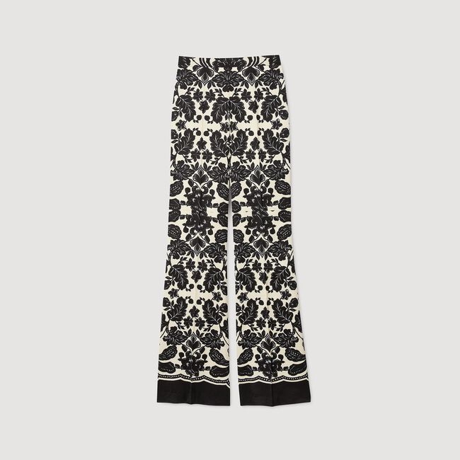 Pantaloni con stampa a fiori