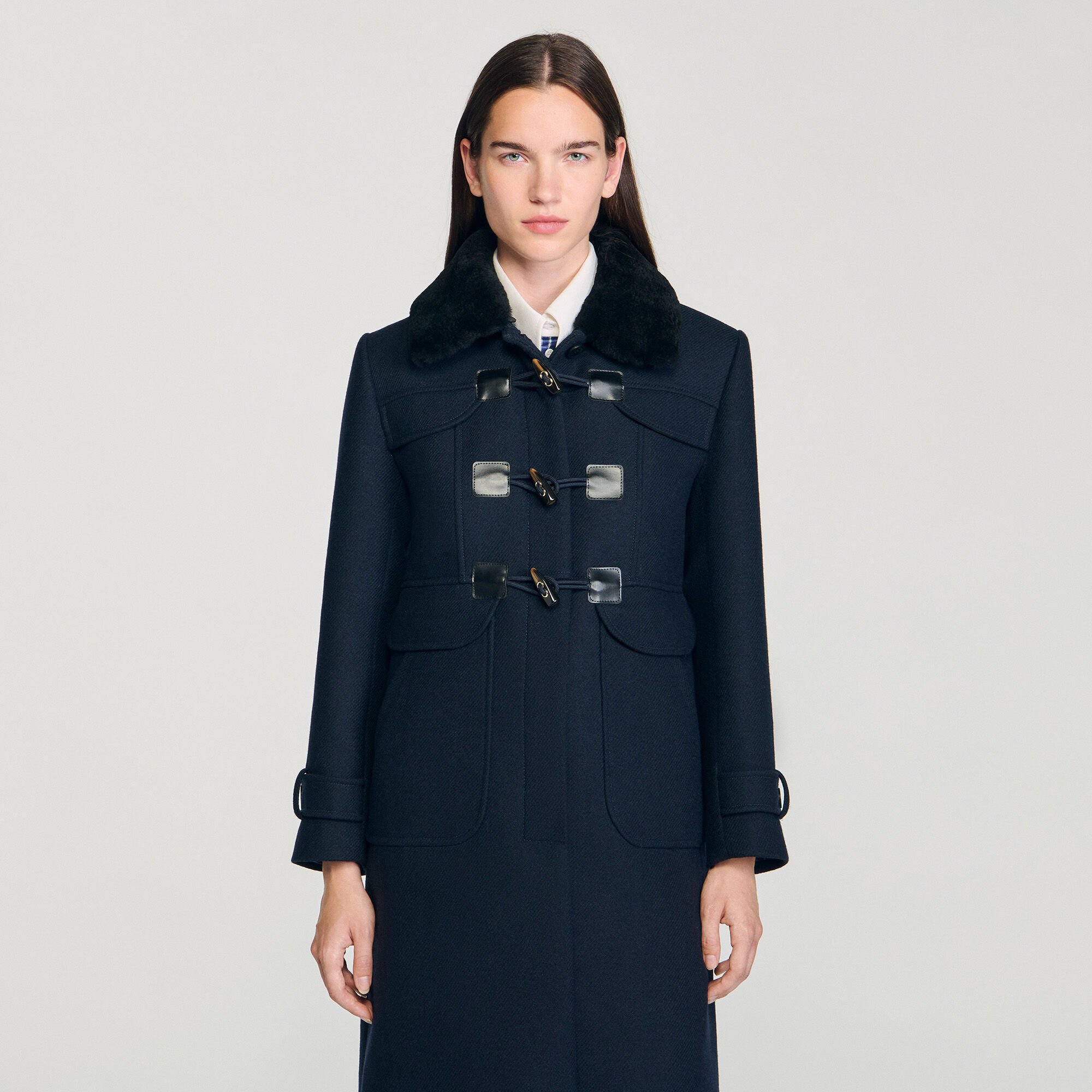 Cappotto lungo con colletto velluto Cappotto lungo con colletto velluto
