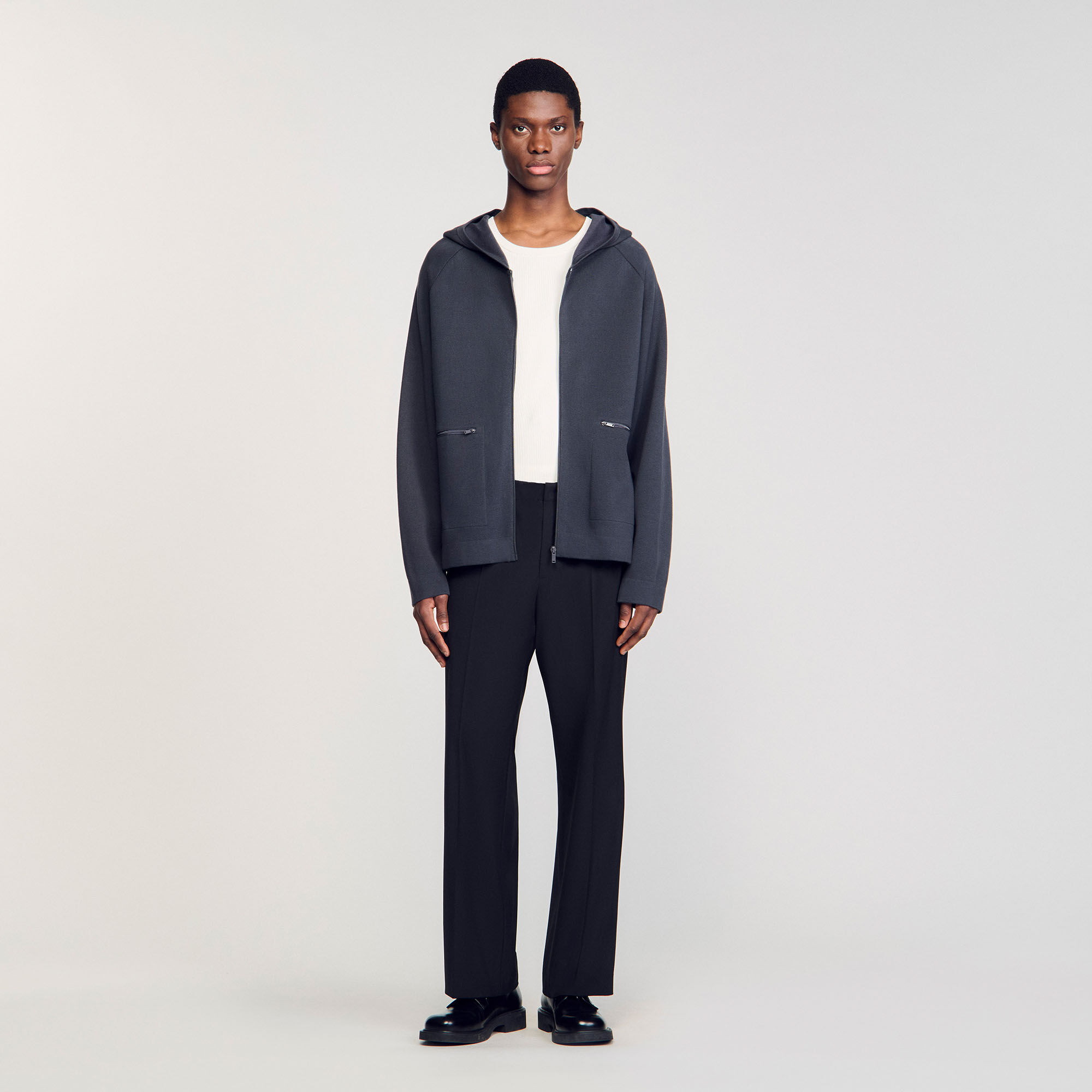 Cardigan cappuccio in maglia Milano