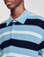 Polo a righe in maglia