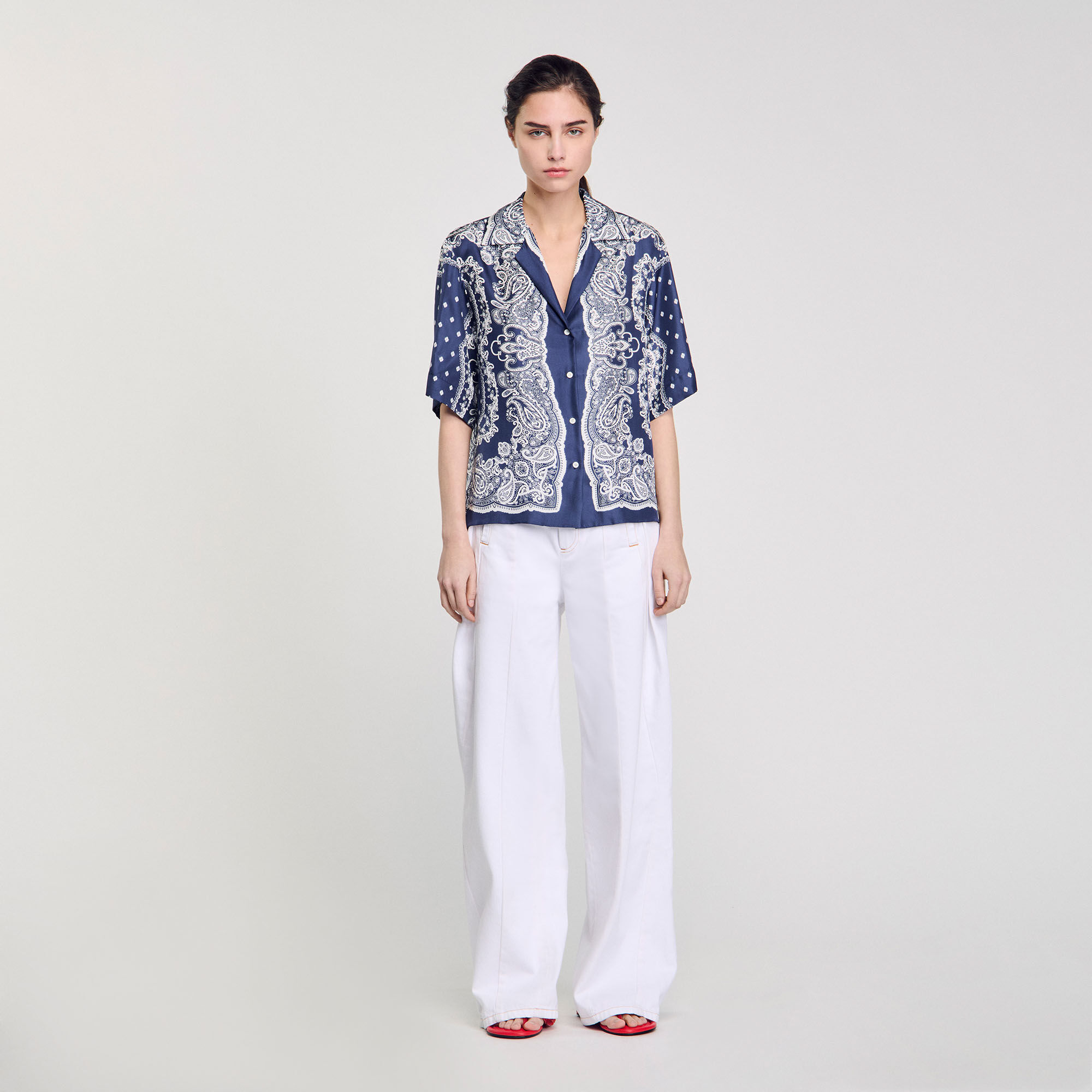Camicia con stampa a bandana