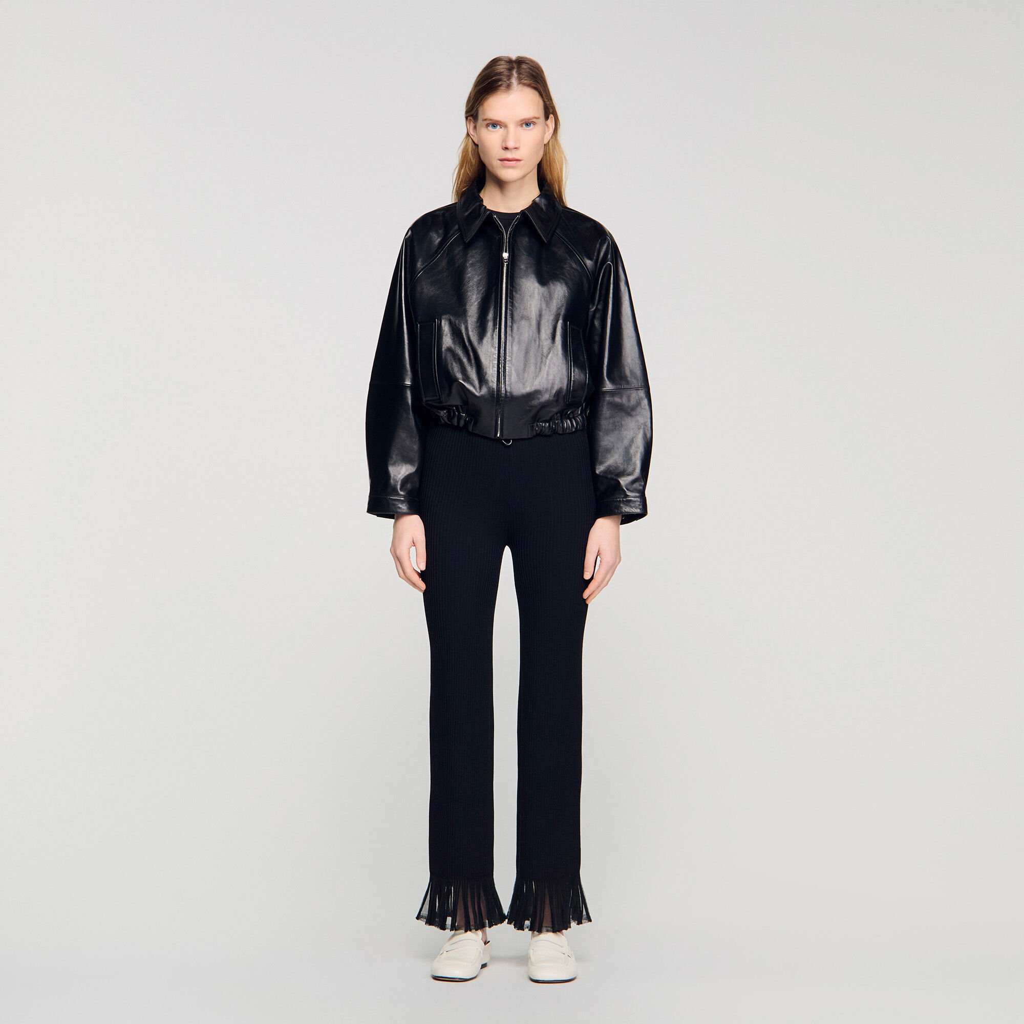 Giubbotto in pelle d'agnello