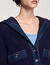 Cardigan con dettagli in denim