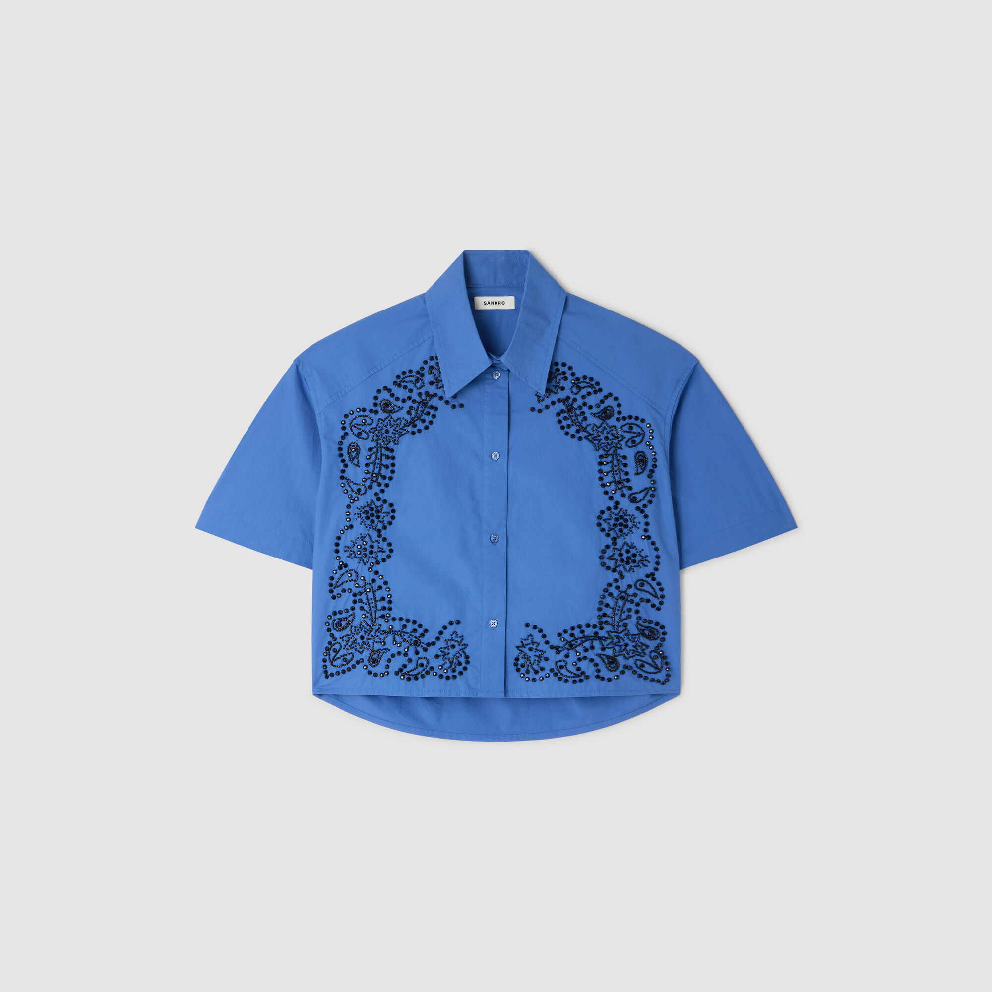 Camicia ricamata e perlata