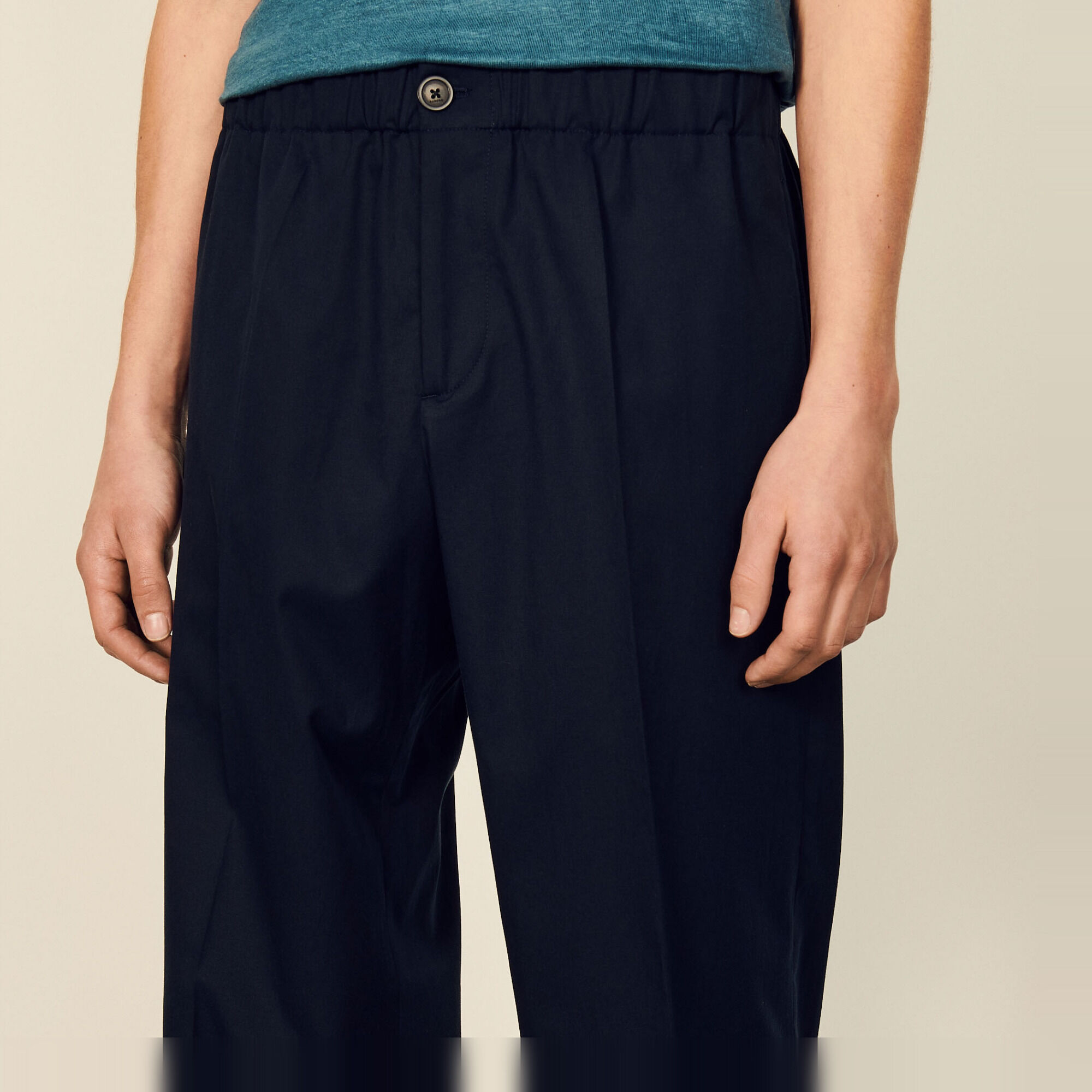 Pantaloni larghi in cotone biologico