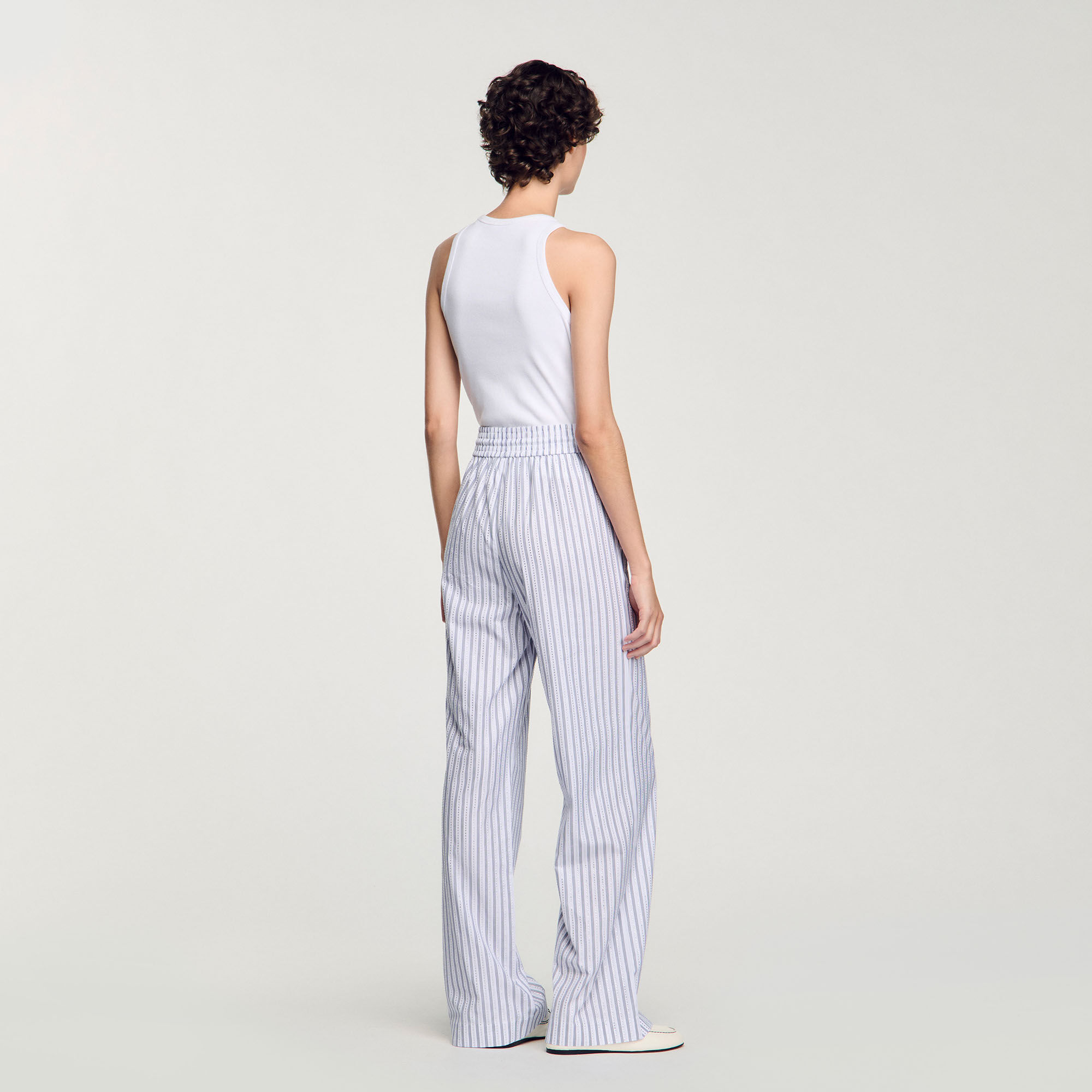 Pantaloni a righe glitterate