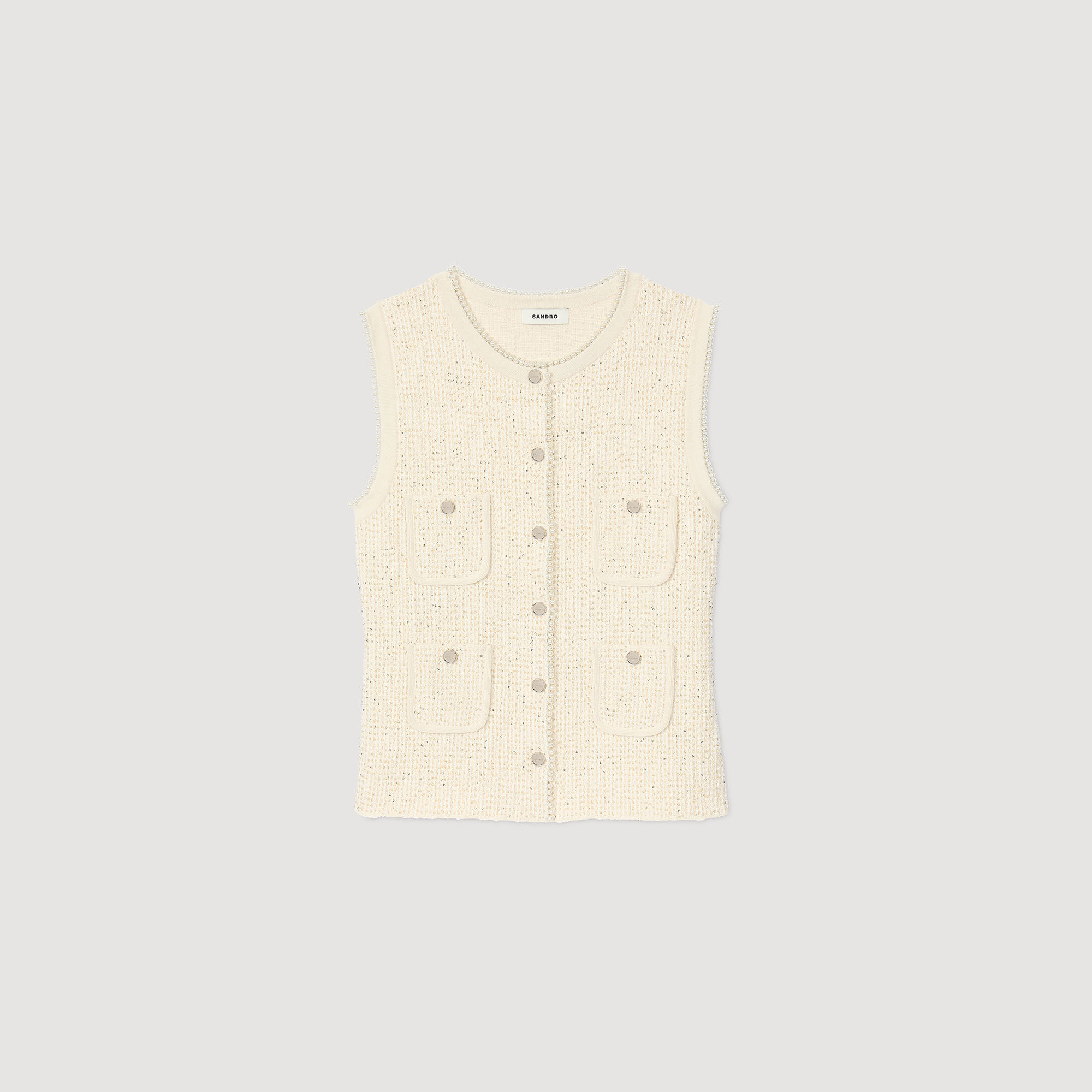 Cardigan in tweed fantasia