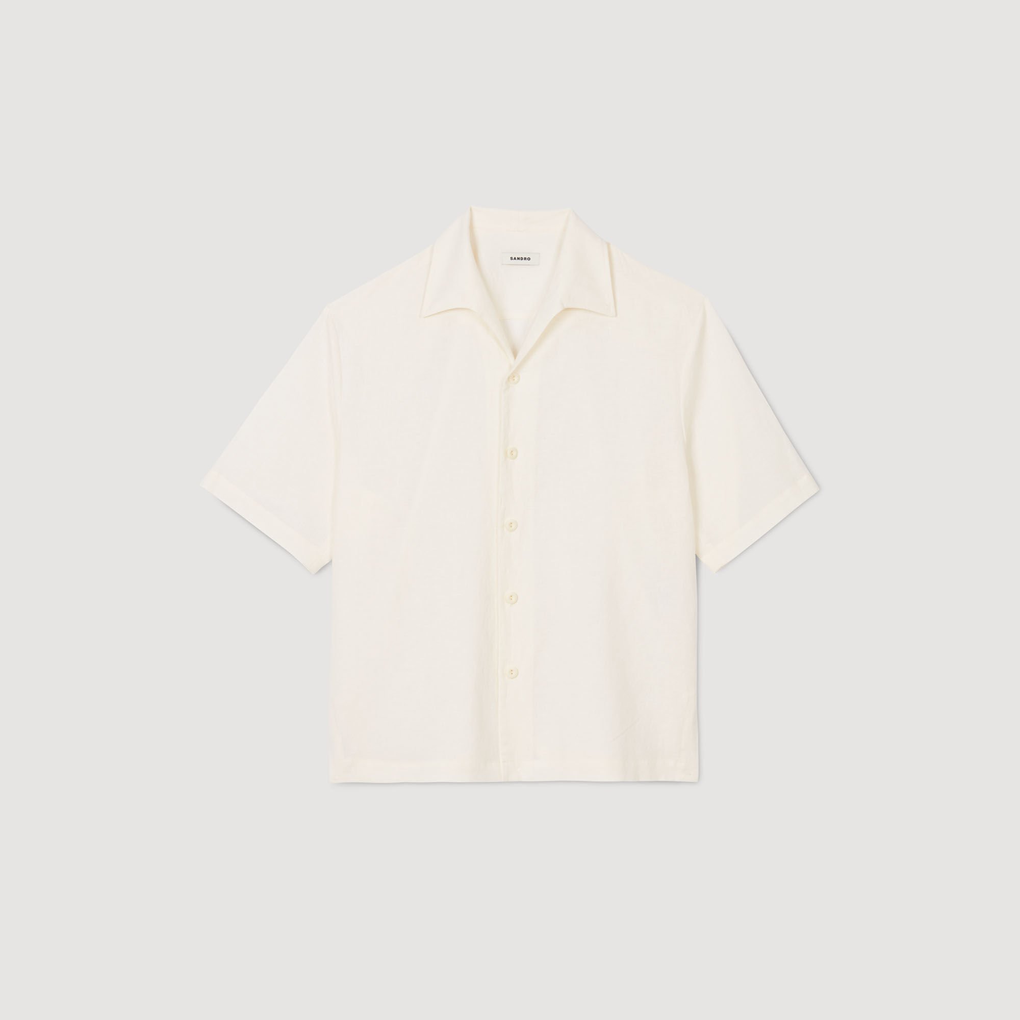 Camicia in cotone e lino