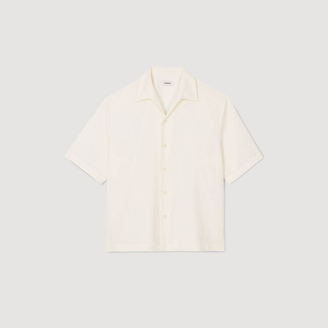 Camicia in cotone e lino