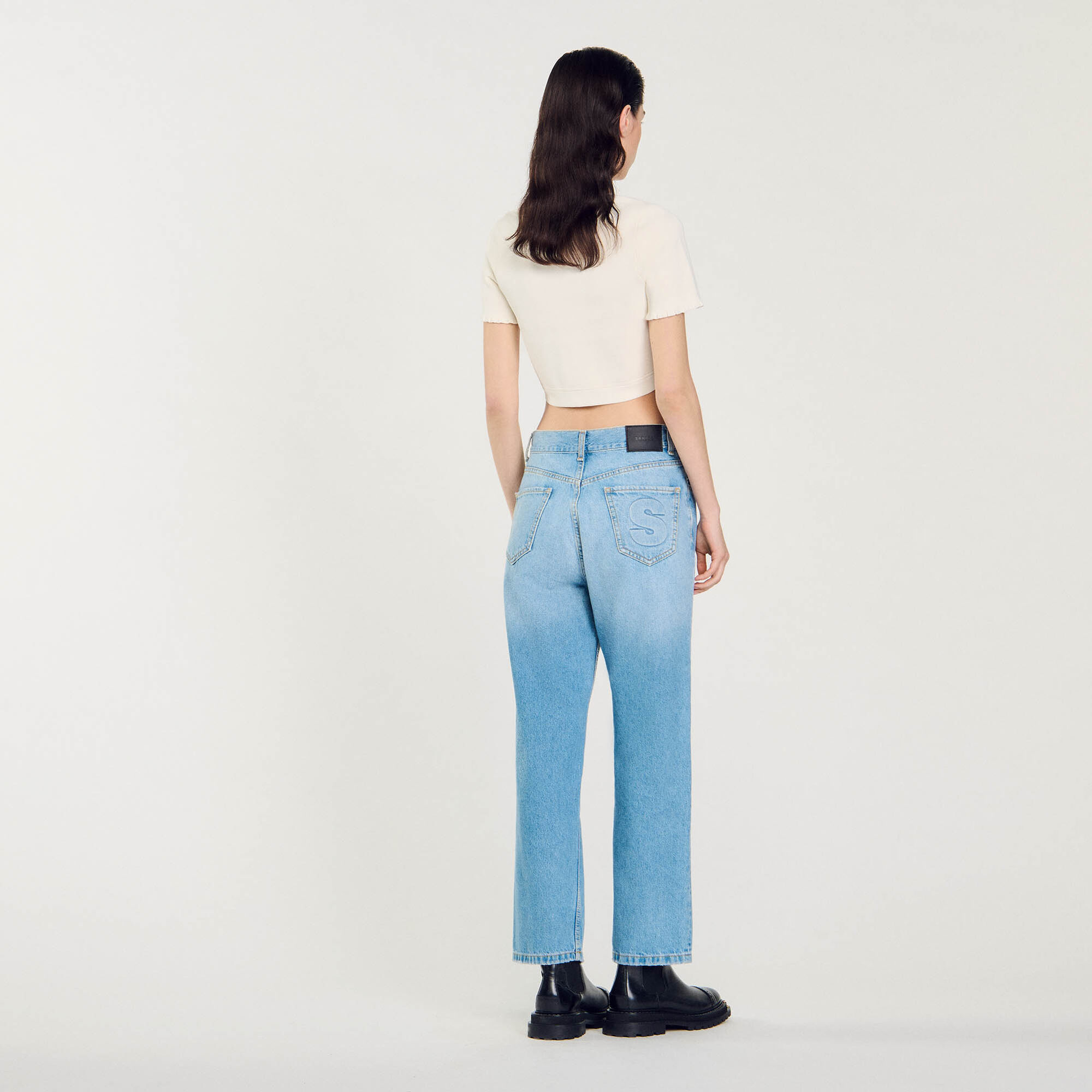 Jeans dritti a vita bassa