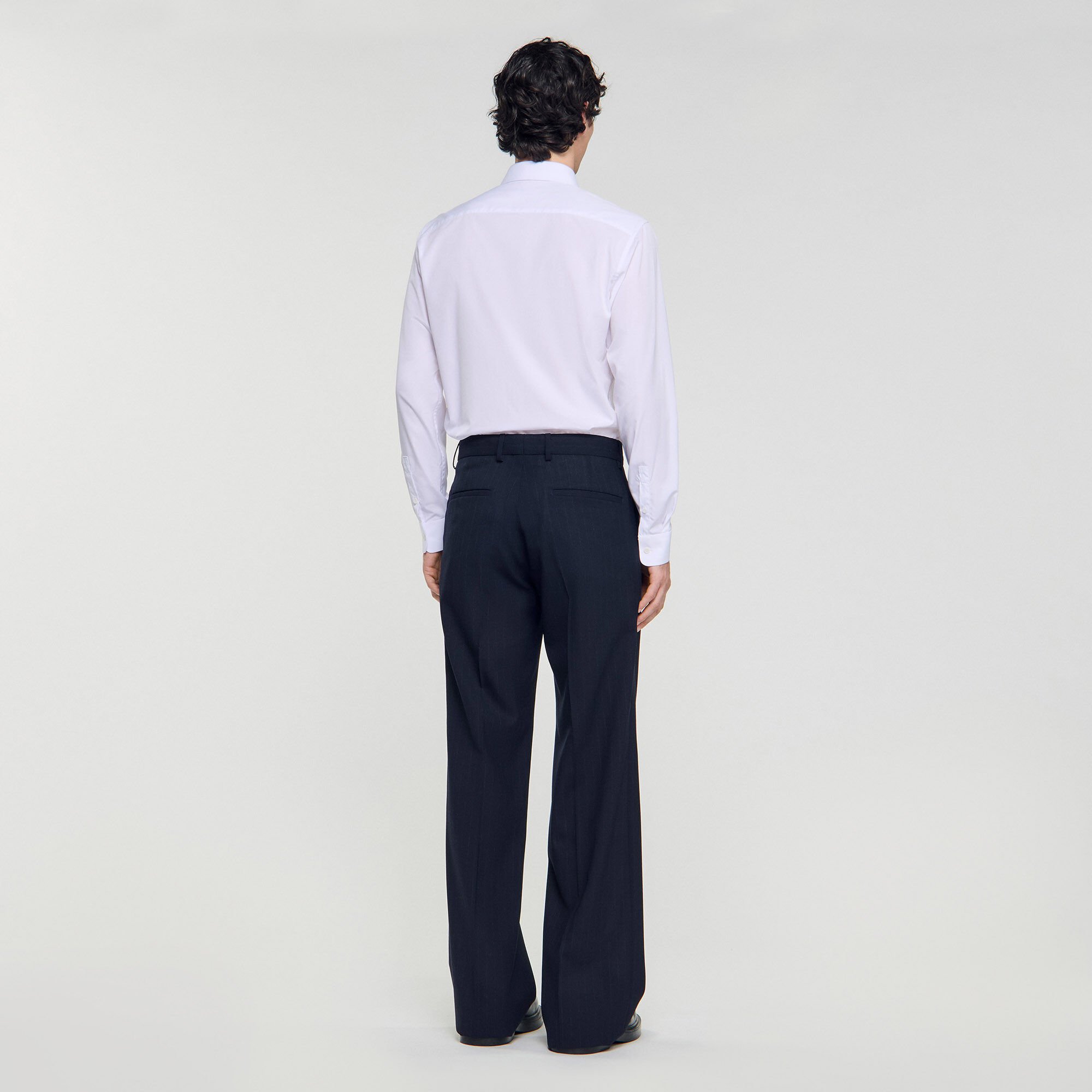 Pantaloni larghi da abito in lana