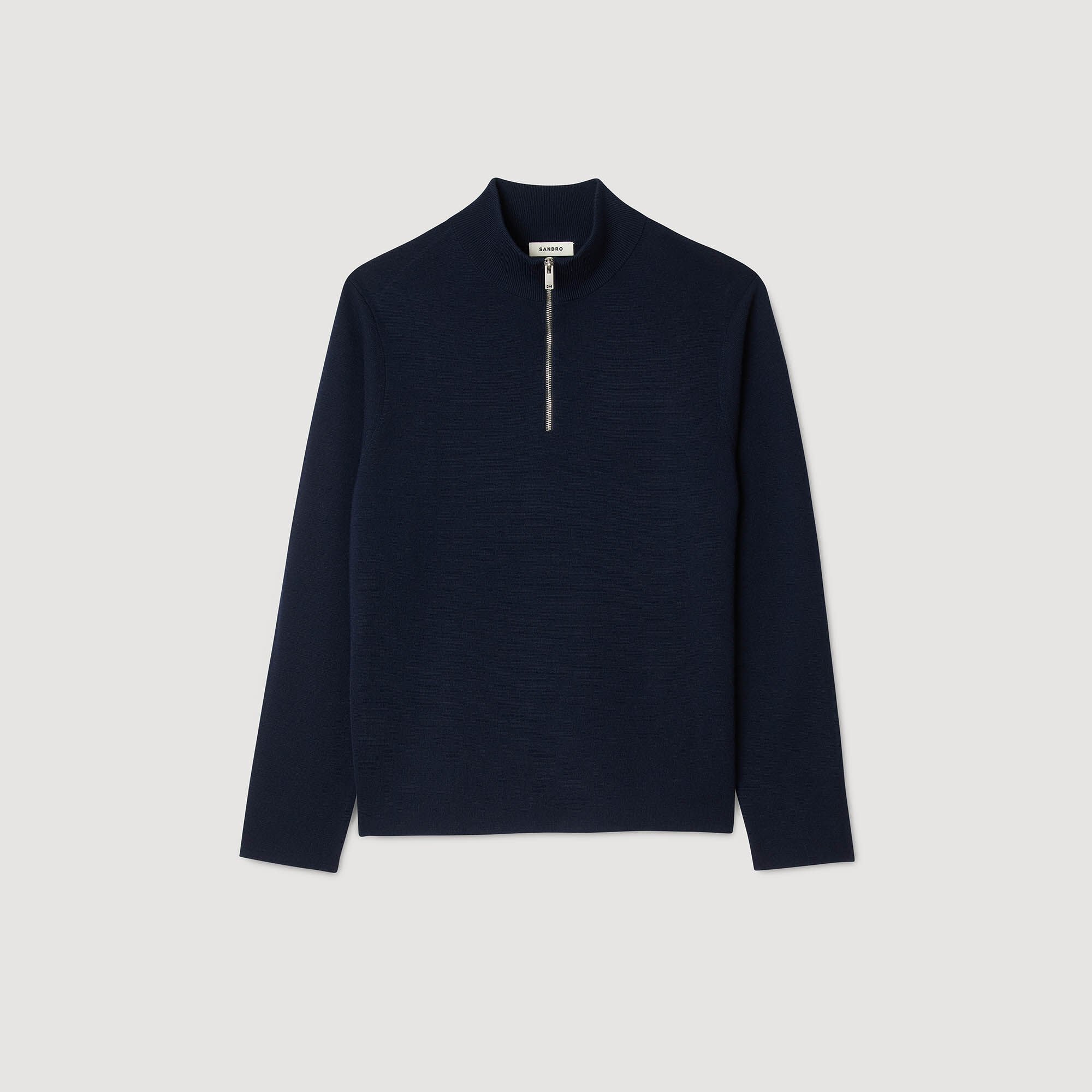 Maglia in lana con collo con zip