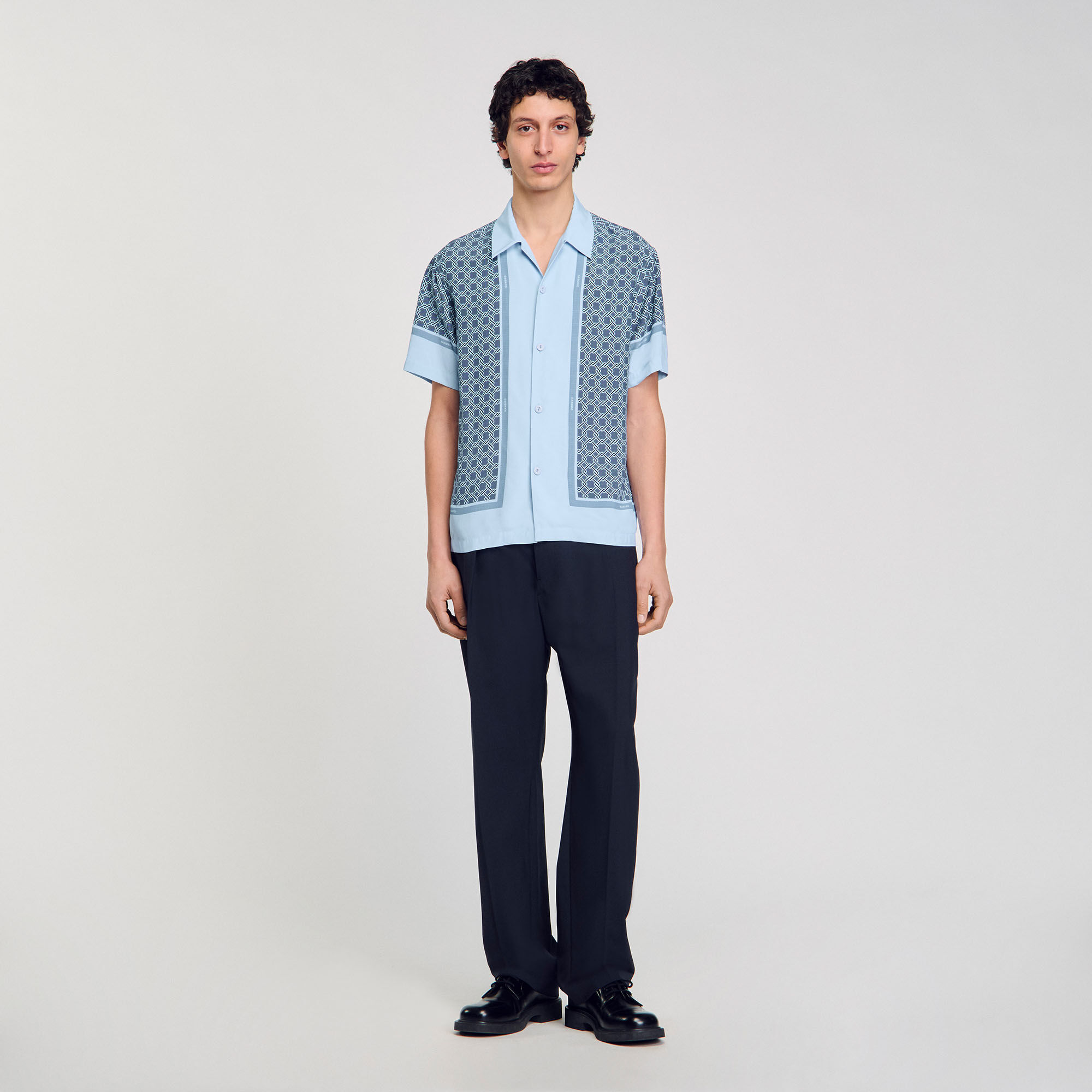 Camicia a maniche corte con stampa