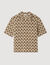 Camicia cardigan con jacquard a corda