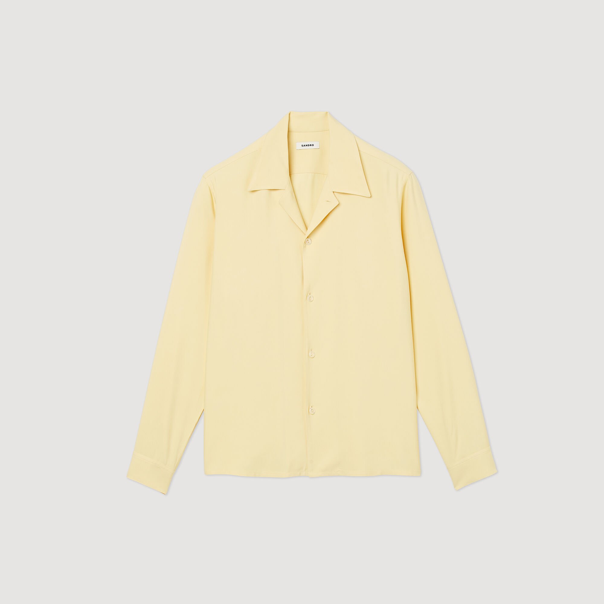 Camicia fluida con collo a pescecane