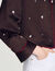 Camicia ricamata con perle e strass
