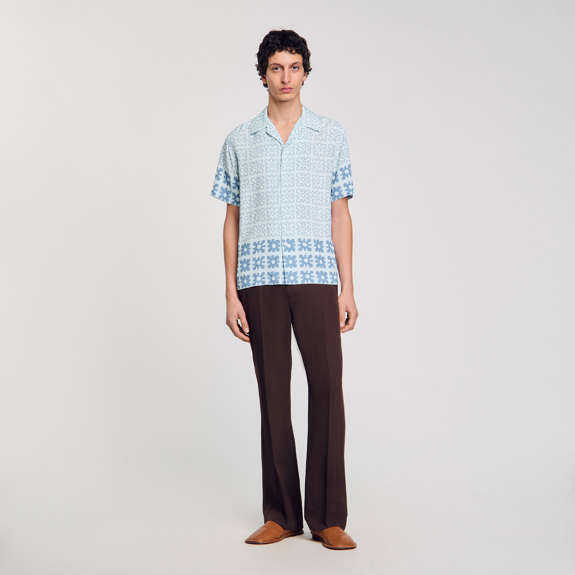 Camicia con stampa a fiori