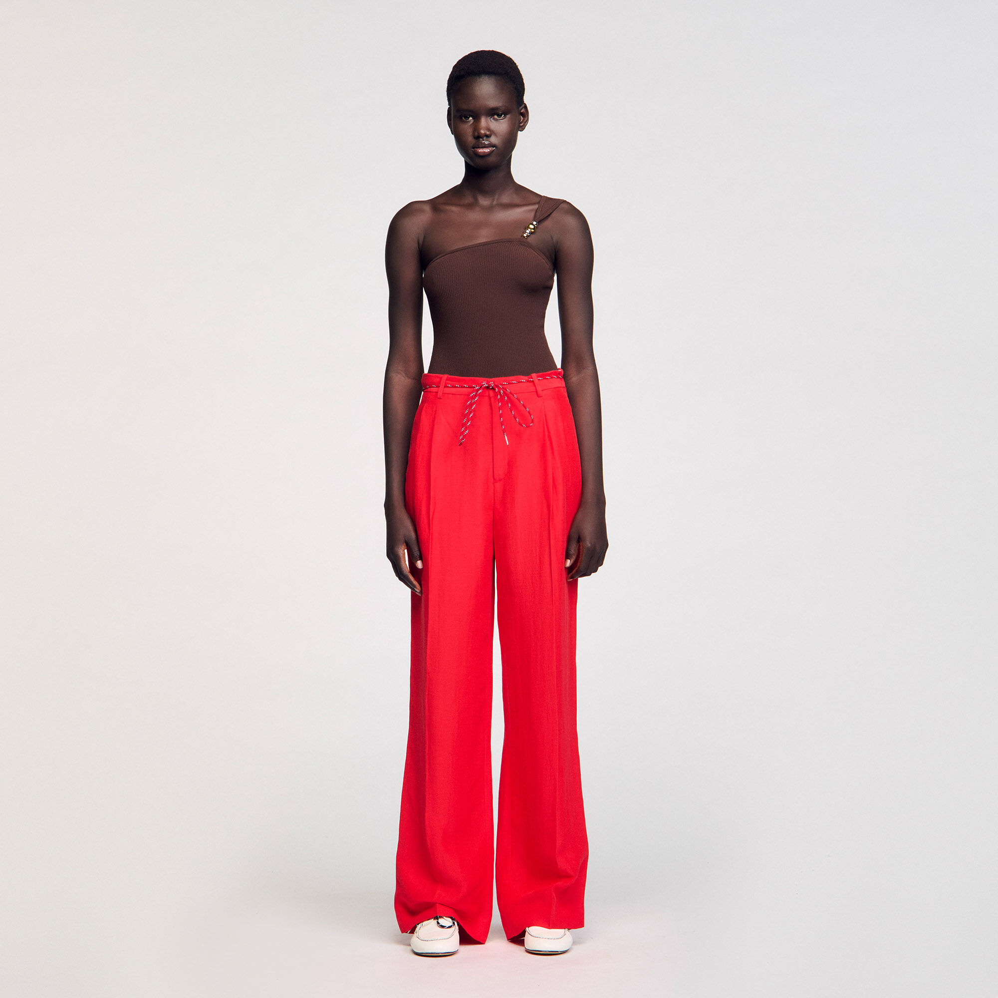 Pantaloni con cintura a cordino