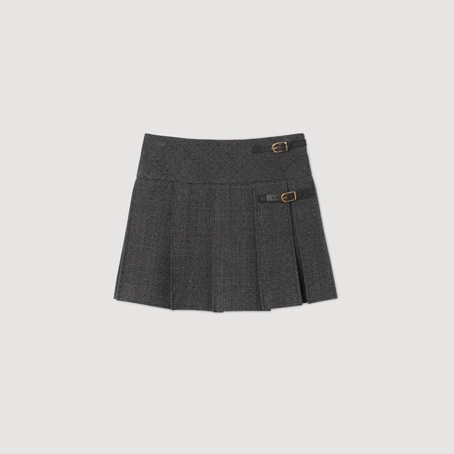Gonna corta sartoriale glitterata