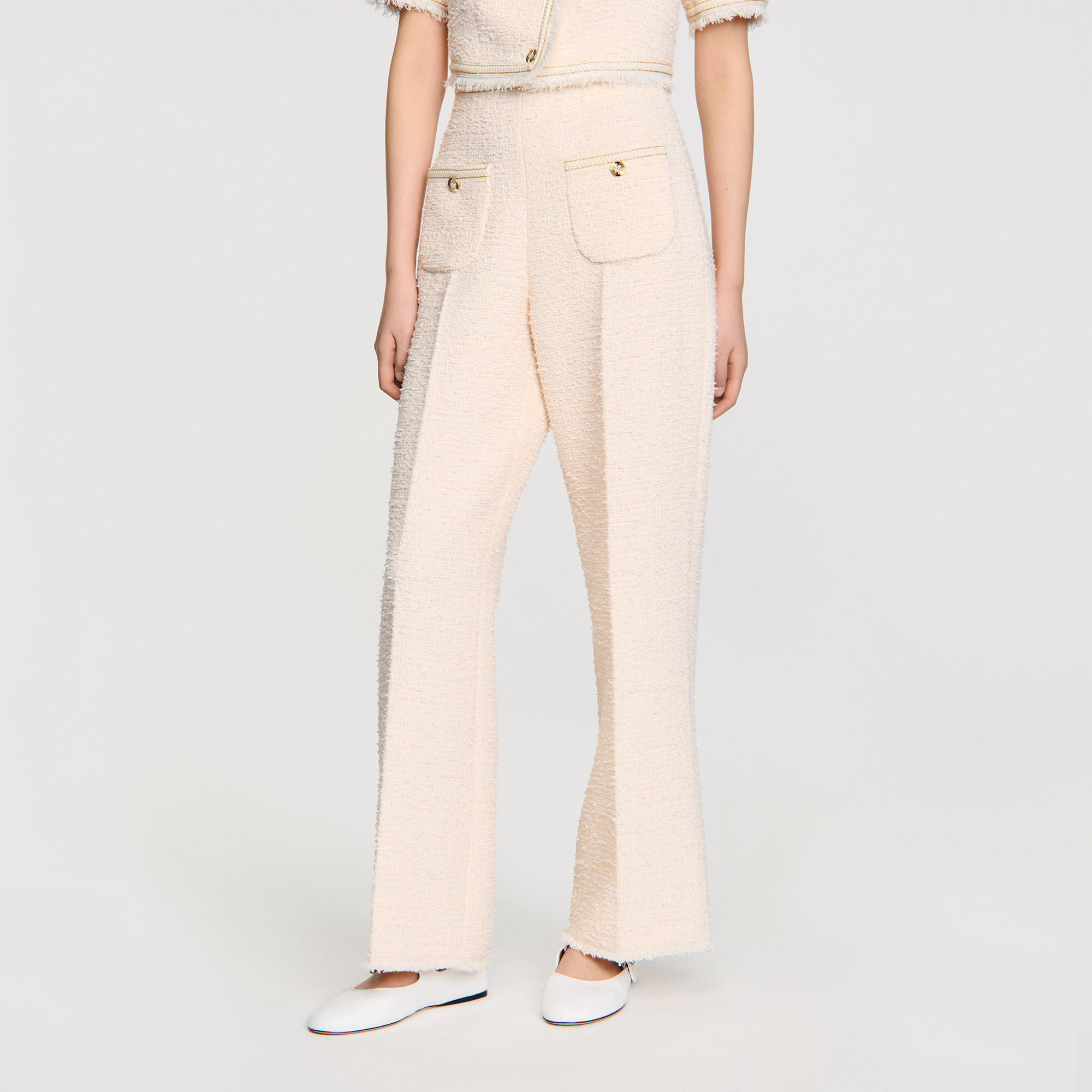Pantaloni in tweed fantasia