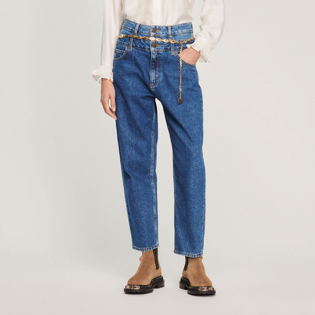 Jeans trompe l&rsquo;&oelig;il linea mom