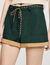 Shorts bicolor cintura a cordino