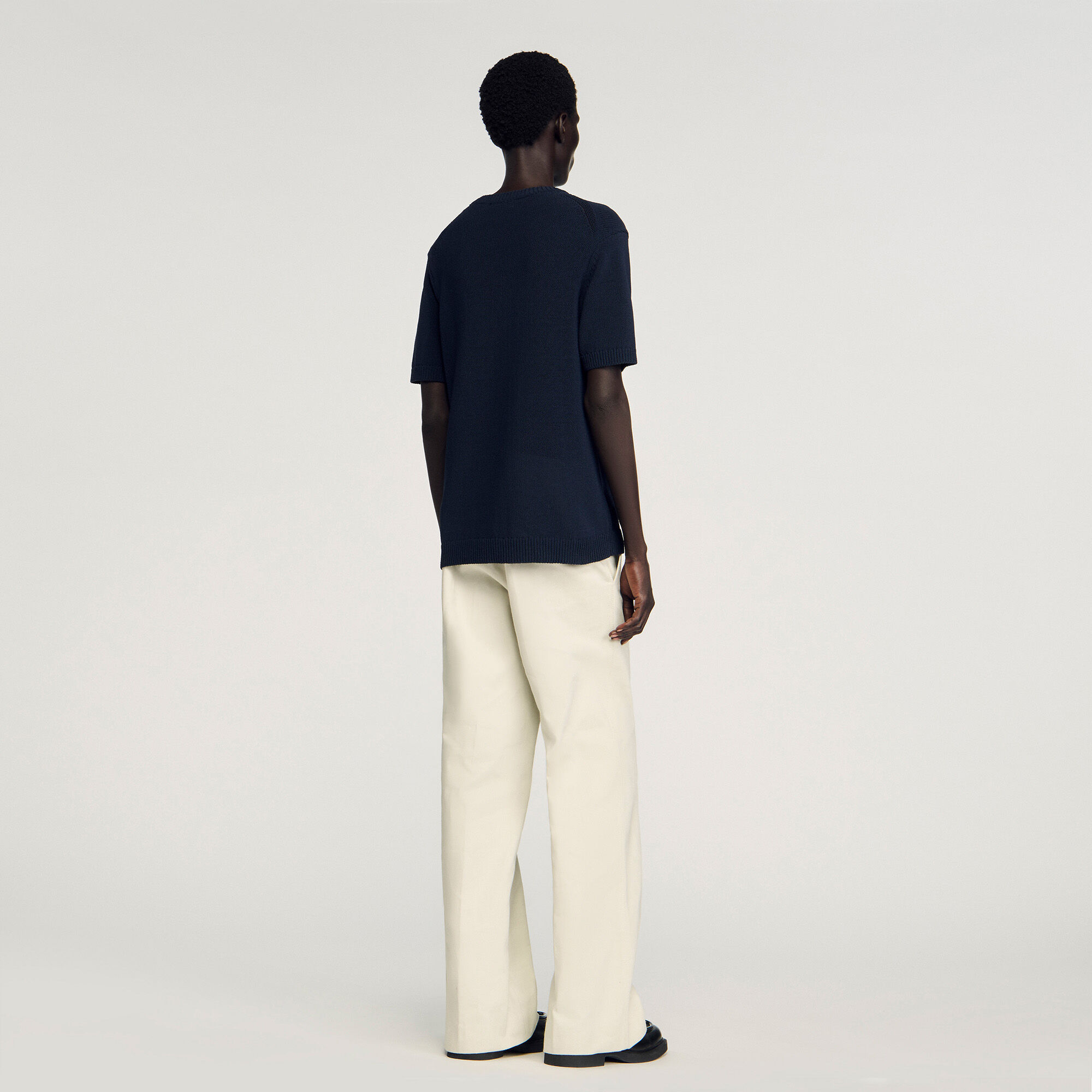 T-shirt in maglia fine