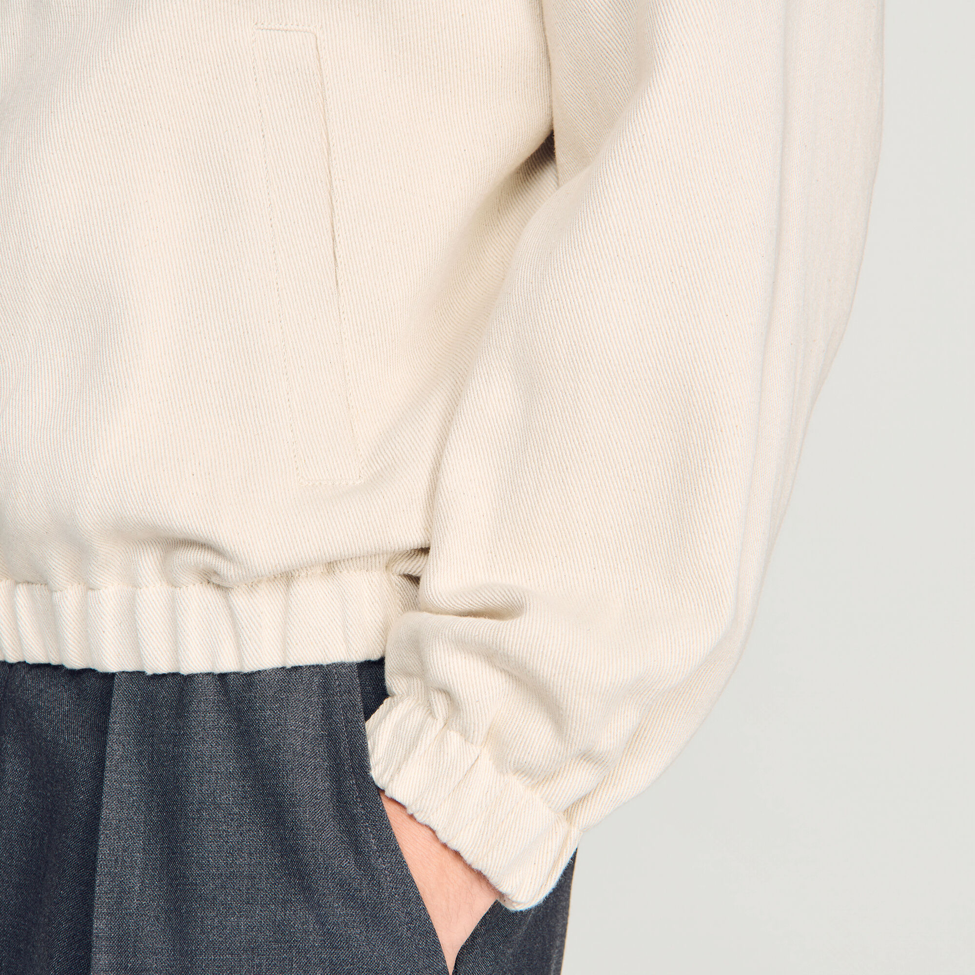 Giubbotto con zip in cotone