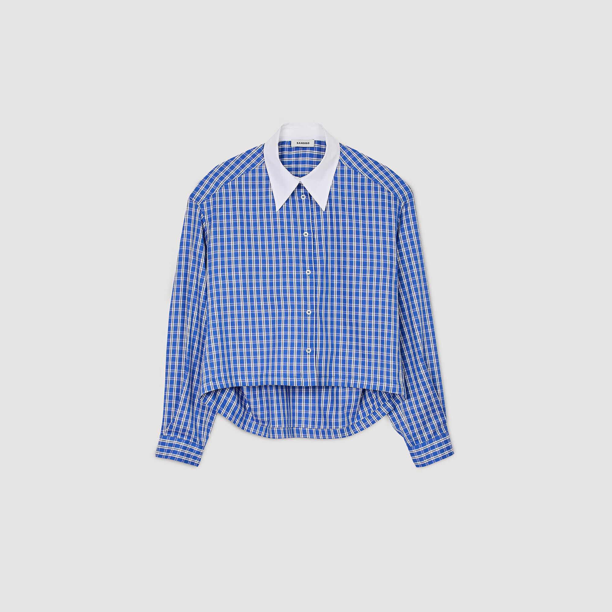 Camicia corta a quadri