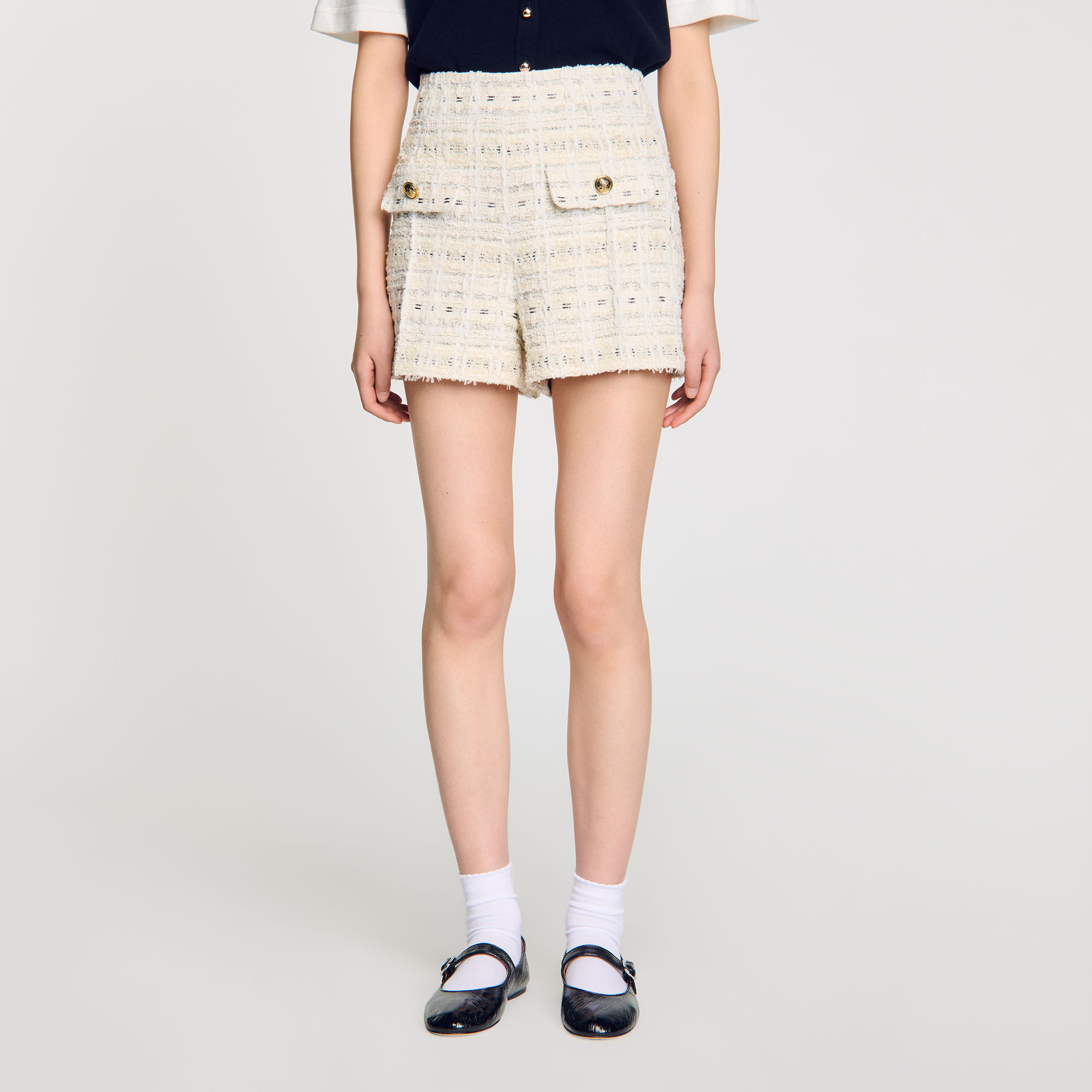 Shorts in tweed fantasia