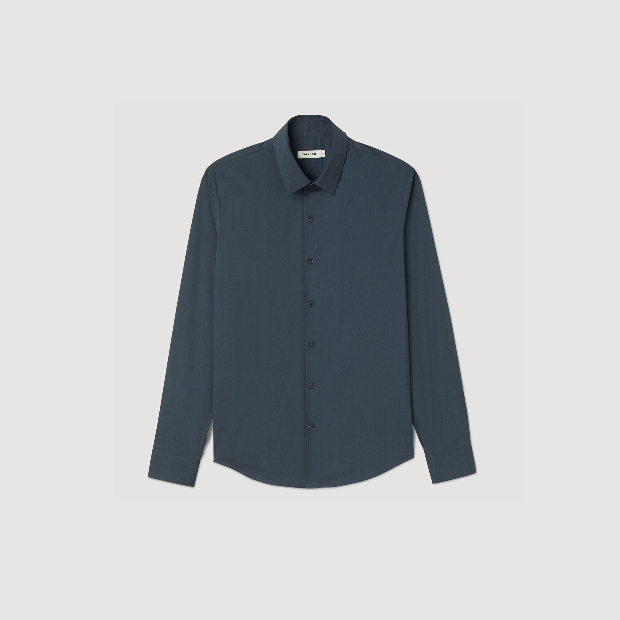 Camicia aderente in cotone stretch