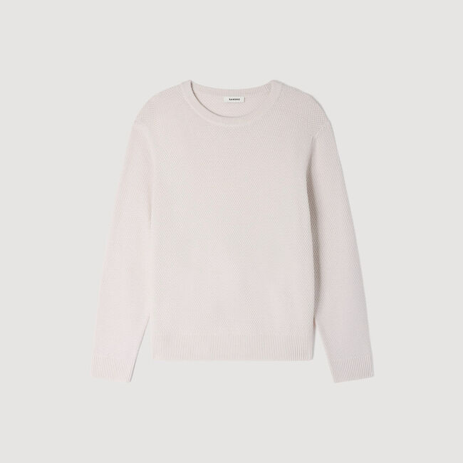 Maglione girocollo a punto riso