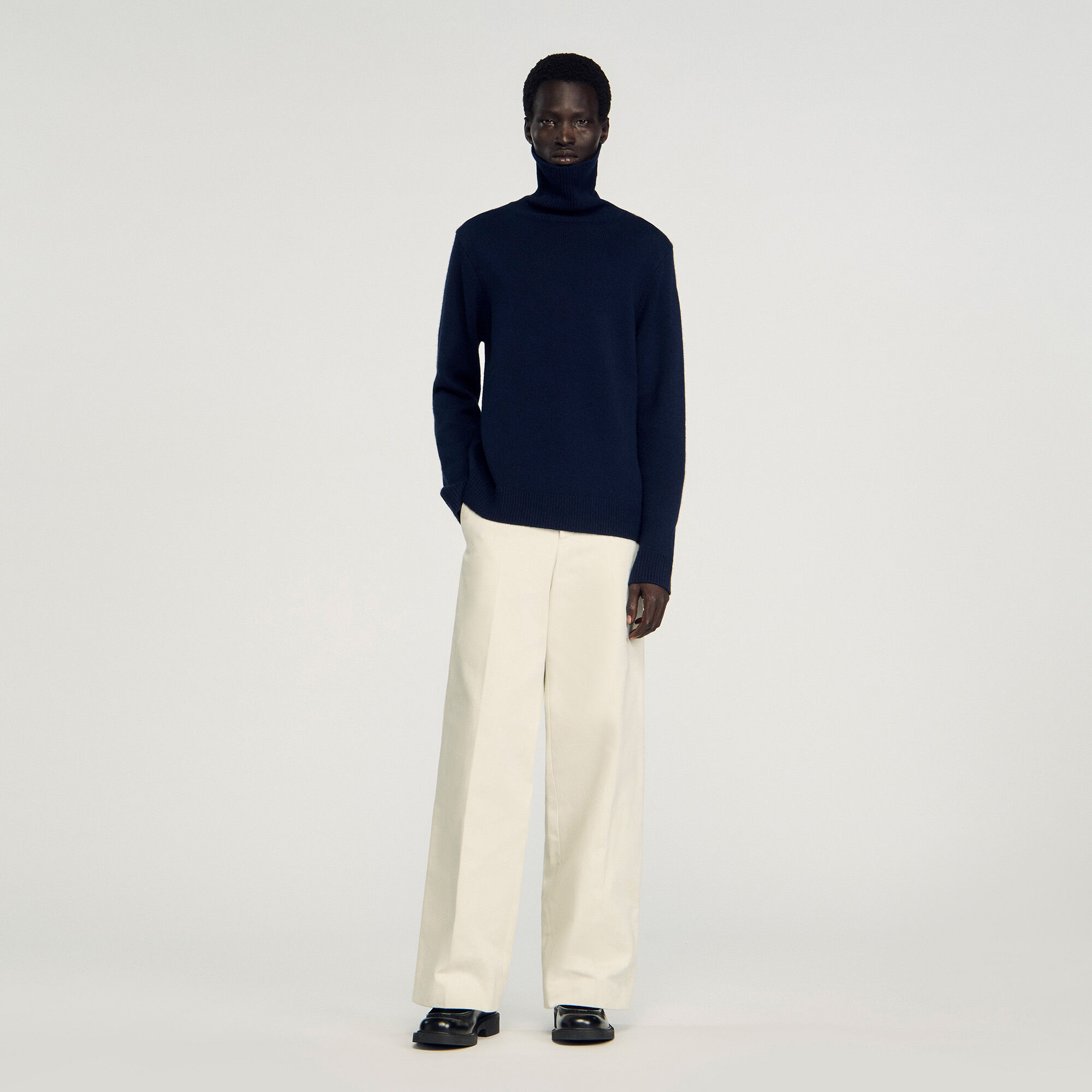 Maglione dolcevita in lana e cashmere