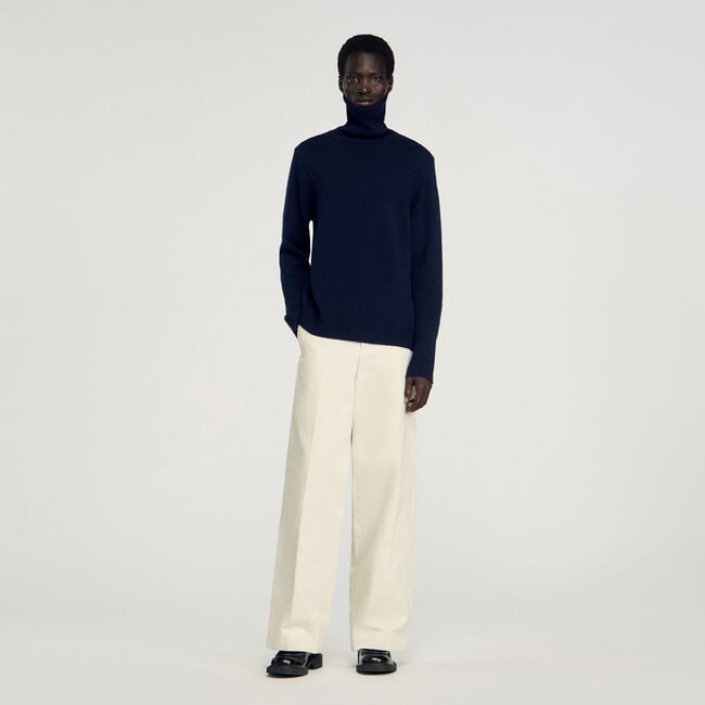 Maglione dolcevita in lana e cashmere