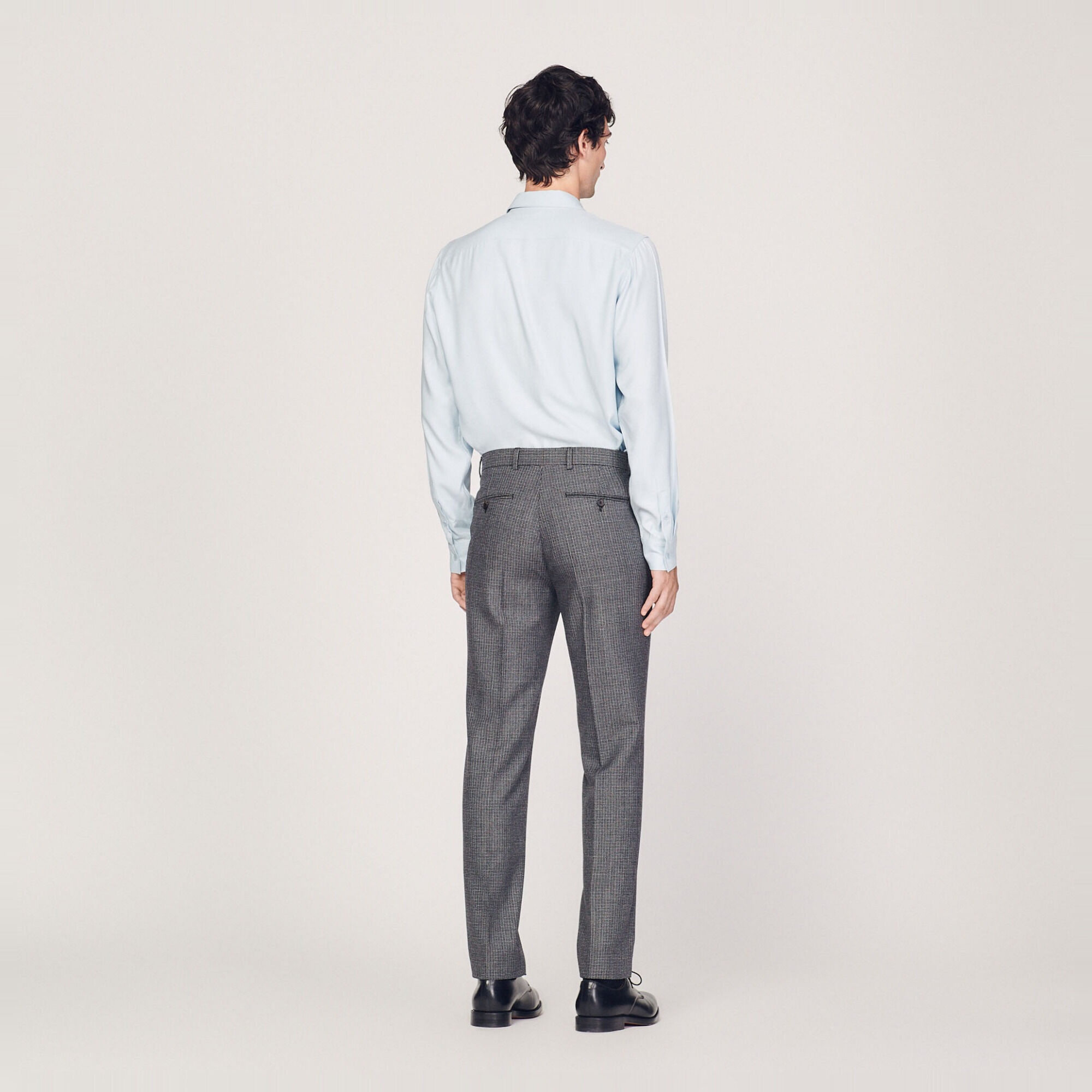 Pantaloni da completo in lana vergine