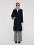 Cappotto lungo con revers satinati