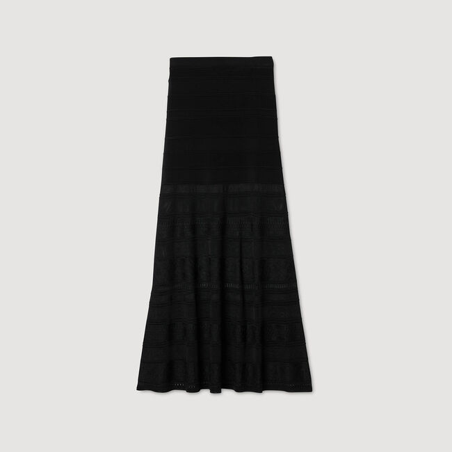 Gonna lunga in maglia fantasia