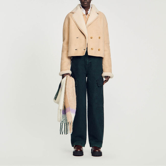 Cappotto corto in shearling