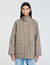 Cappotto a quadri con colletto vellutato