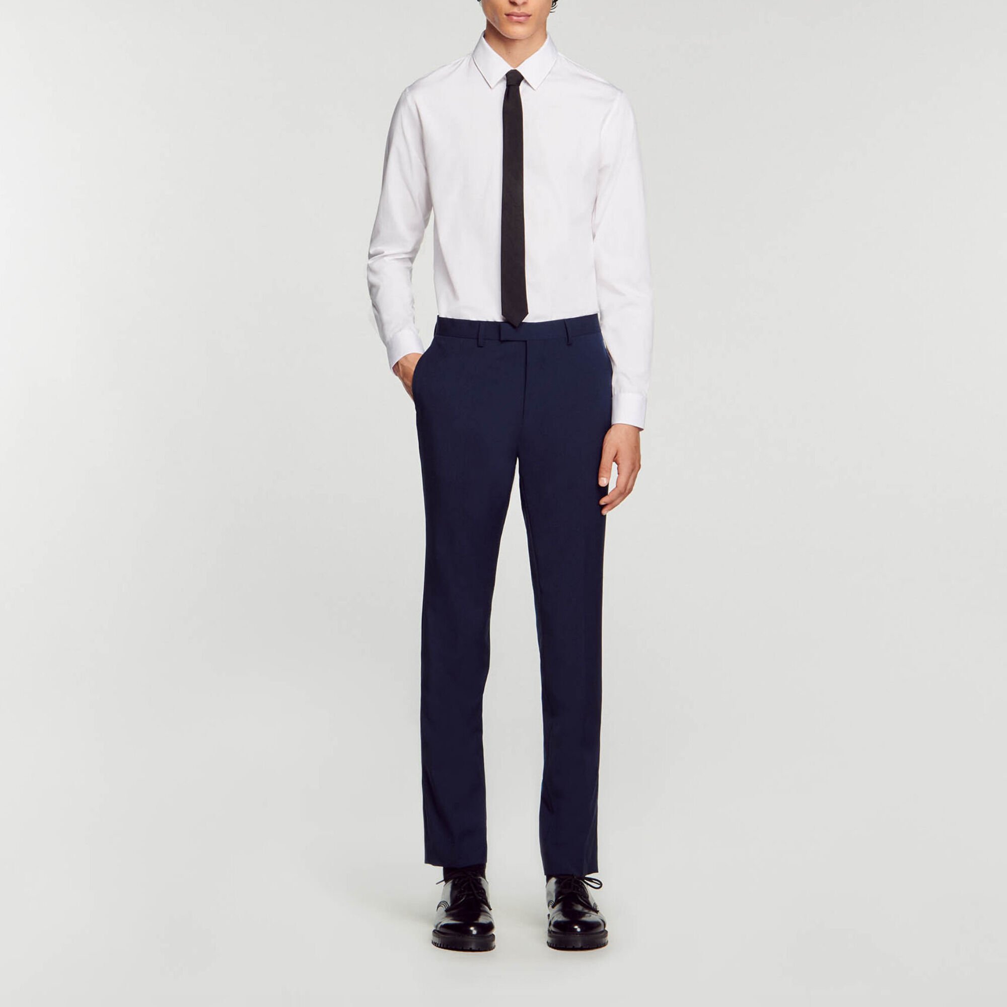 Pantaloni da abito in lana vergine
