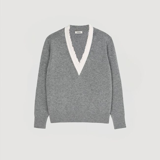 Maglione con scollo a V