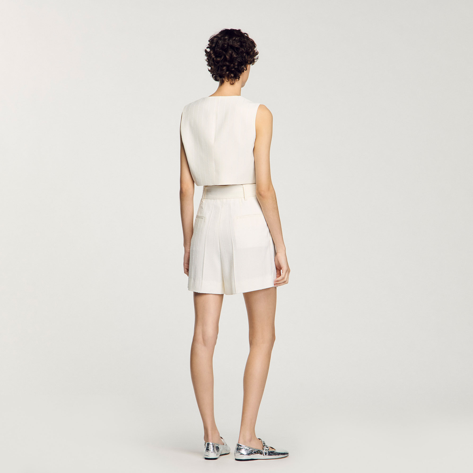 Shorts a vita alta con lustrini