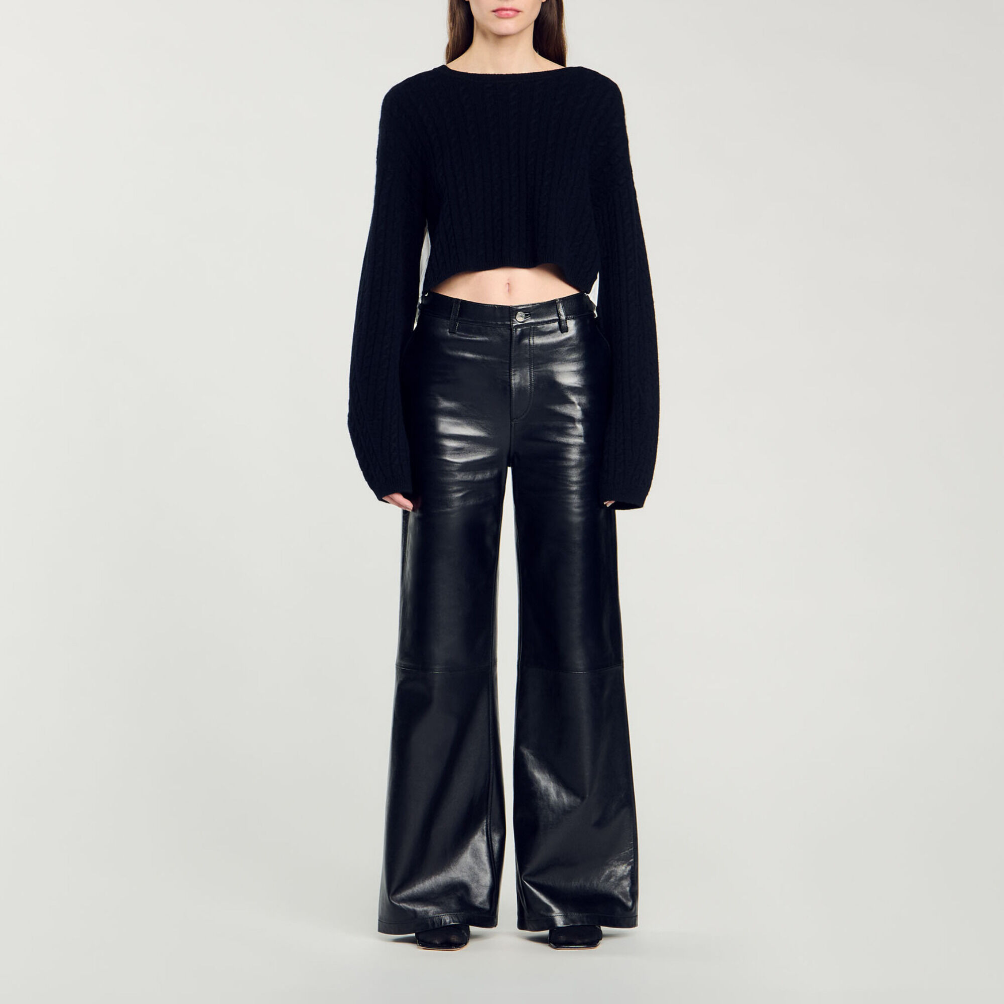 Maglione corto in cashmere e lana - Donna | Sandro