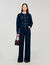 Cardigan con dettagli in denim