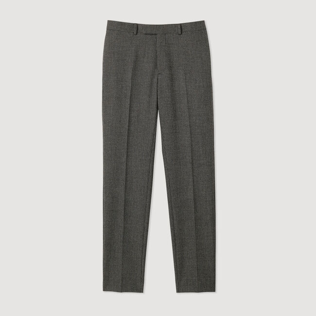 Pantaloni da completo in lana vergine