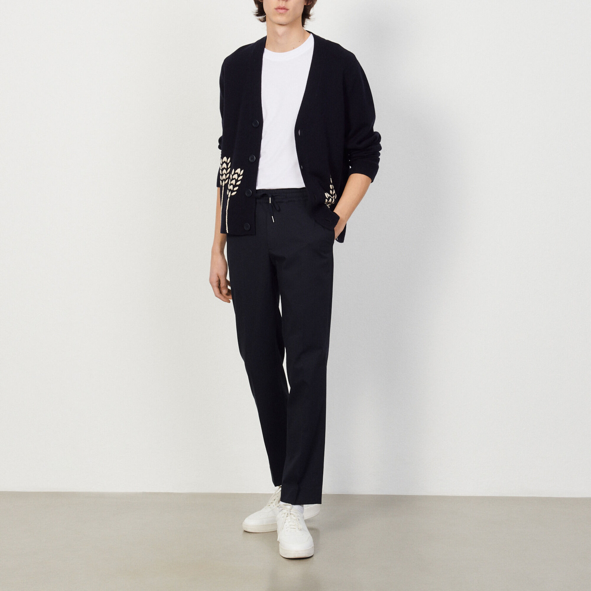 Pantaloni carrot in cotone