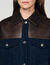 Giubbotto in denim e pelle
