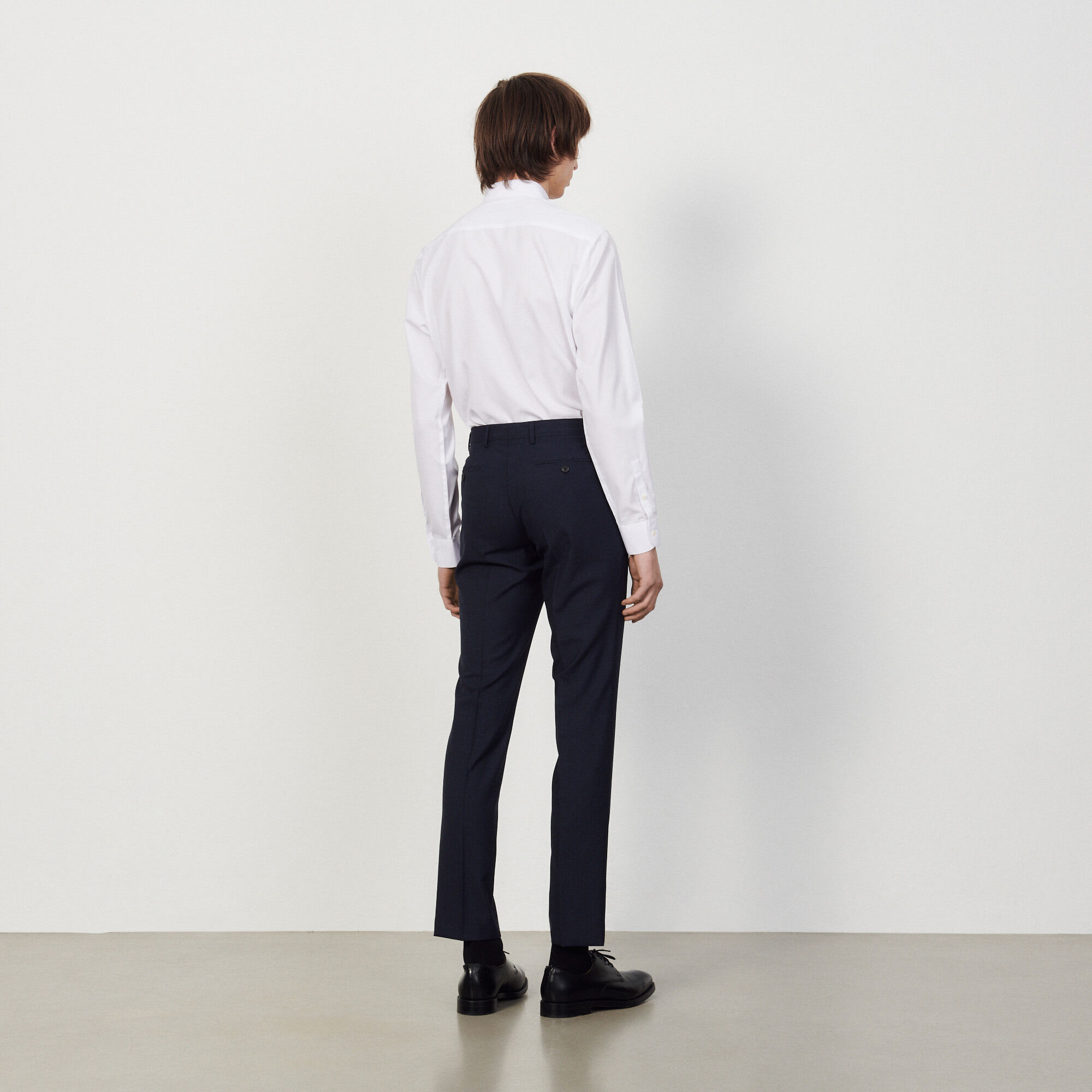 Pantaloni da completo in lana vergine