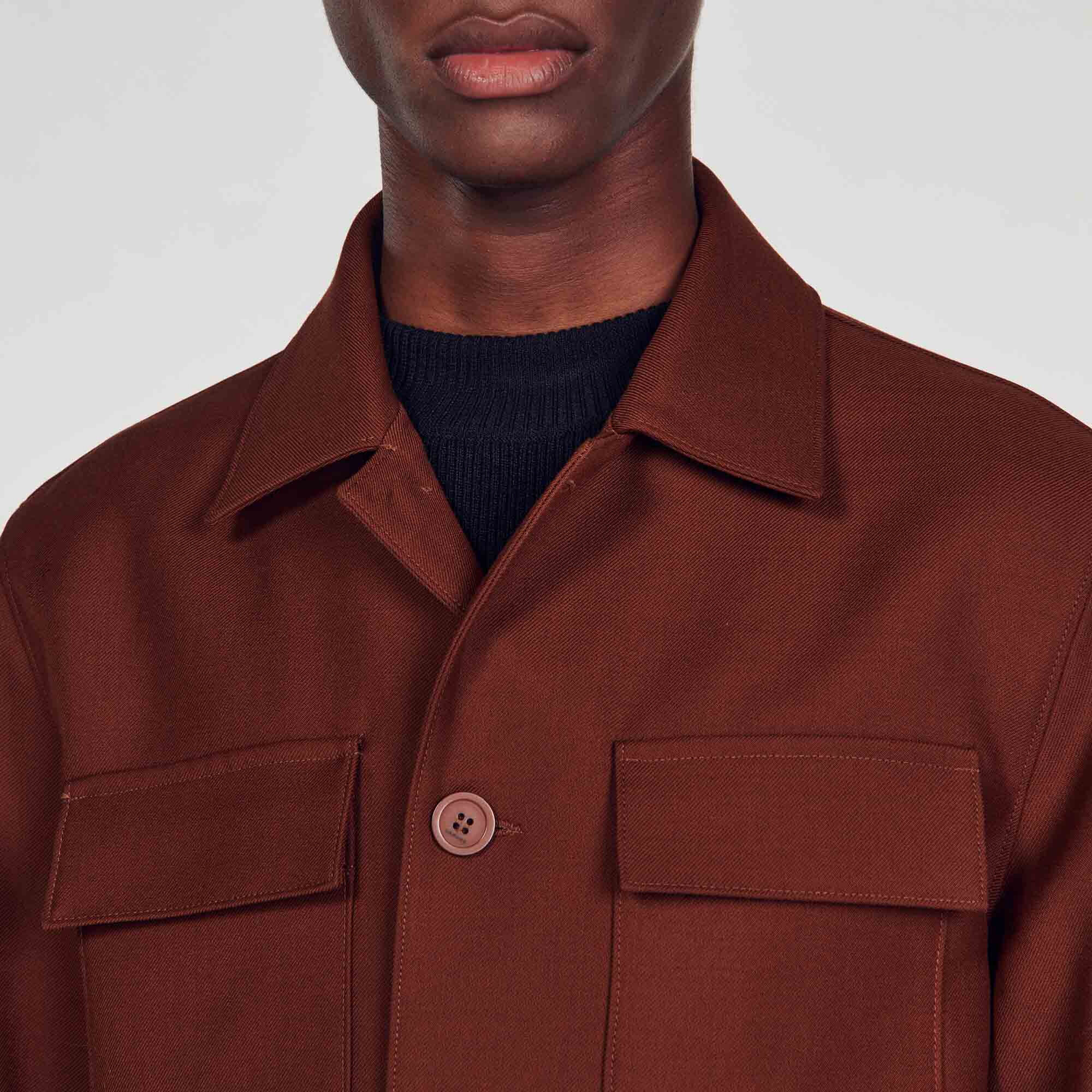 Overshirt in misto lana