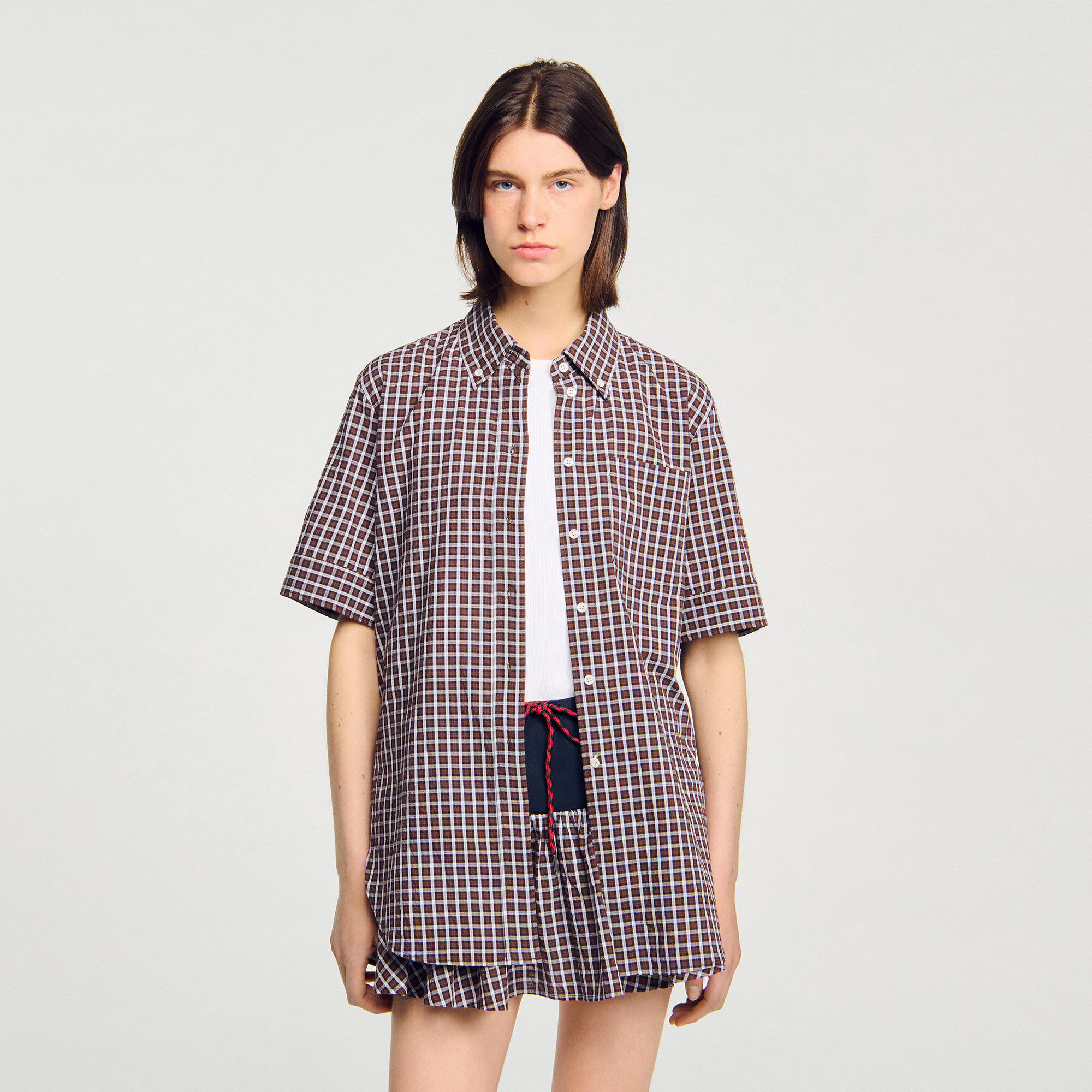 Camicia oversize a quadri